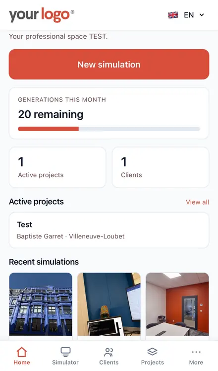 Pro app dashboard
