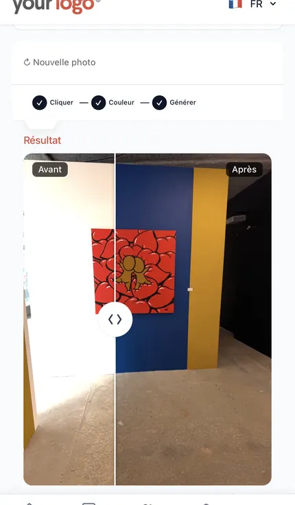 Rendu couleur avant et après